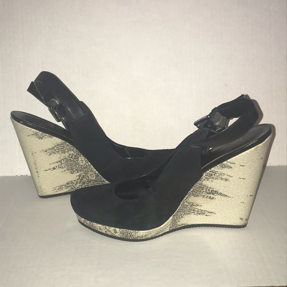 Luxury Rebel Wedge Heels Black - Picture 3 of 8